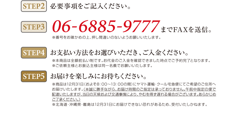 ご注文方法/商品お届けまでの流れ