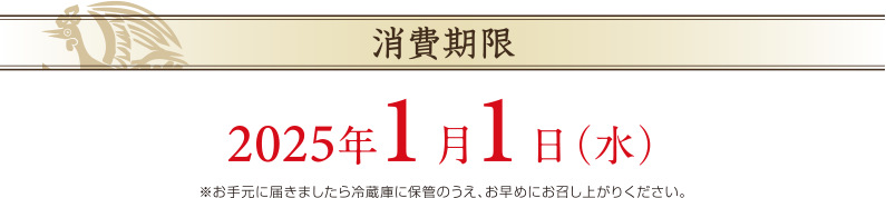 消費期限/2025年1月1日（水）